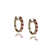 14KY PAVÉ HUGGIE W/ RU & DIA