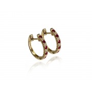 14KY PAVÉ HUGGIE W/ RU & DIA