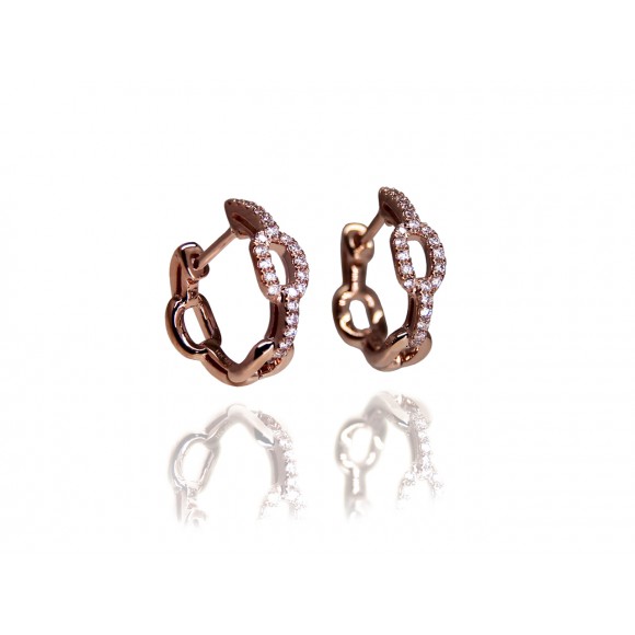 14KR 12MM CURB STYLE HUGGIE W/ DIA