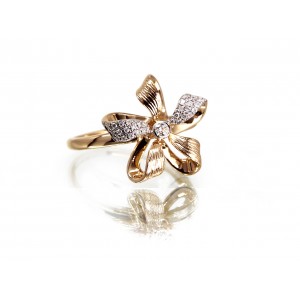 14KR FLORAL BOW RING...