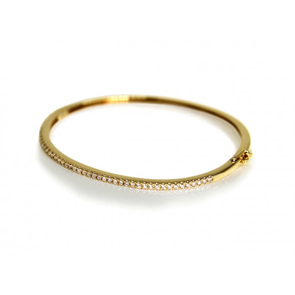 14KY STACKABLE THIN BANGLE W/ DIA