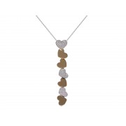 14RW LINK OF HEARTS NECKLACE W/ DIA