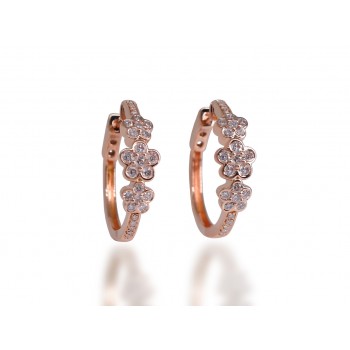 14KR FLORAL HOOPS W/...
