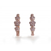 14KR FLORAL HOOPS W/ DIA