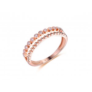 14KR BEZEL BEADED RI...