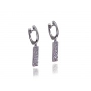 14KW PAVÉ DIAMOND TAG EARRINGS