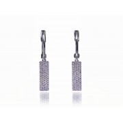 14KW PAVÉ DIAMOND TAG EARRINGS