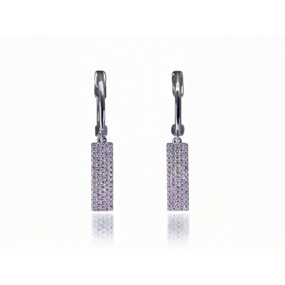 14KW PAVÉ DIAMOND TAG EARRINGS