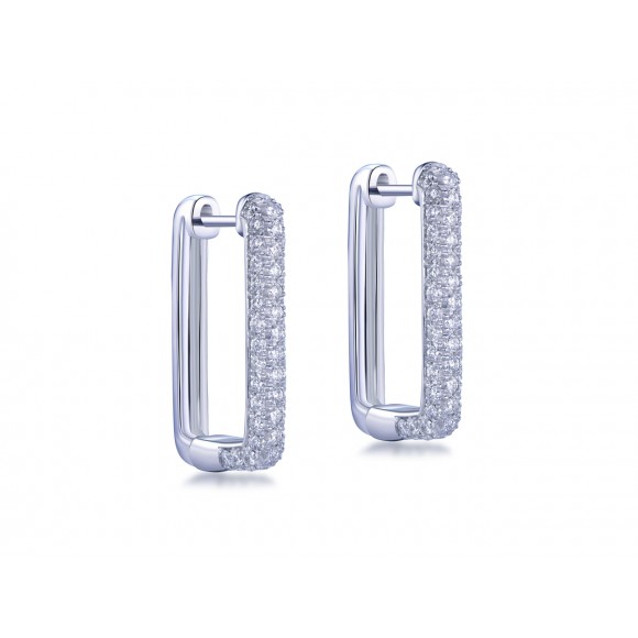 14KW 20MM RECTANGLAR HOOPS W/ DIA