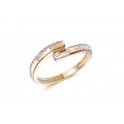14KY SCATTERED BEZELS LOOP SET W/ DIA