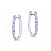 14KW 20MM PAPERCLIP ROUNDED HOOPS W/ DIA