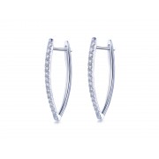 14KW 25MM V-SHAPE HOOPS W/ DIA