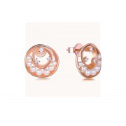14KR ROUND LAYER PEARL SET W/ DIA