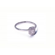 14KW PETITE BAGUETTE RING W/ DIA